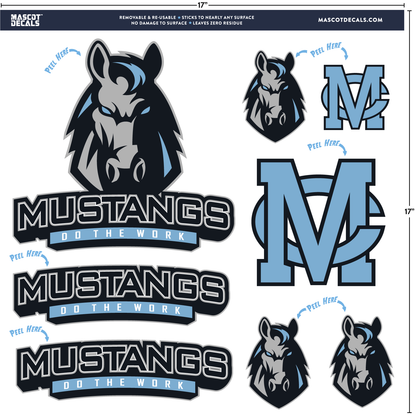 Reusable Mascot Decals Variety Sheet